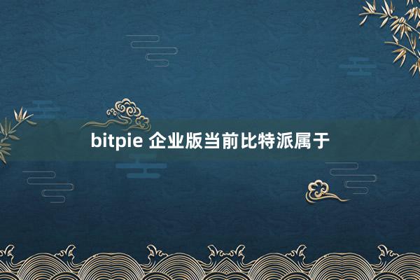 bitpie 企业版当前比特派属于