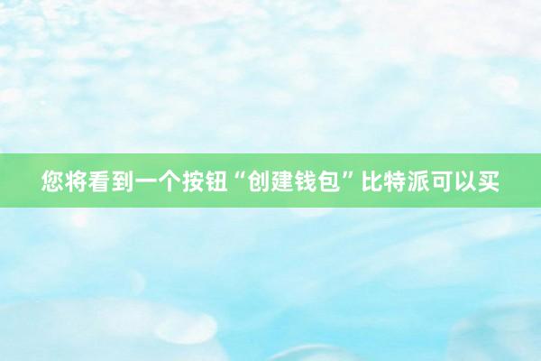 您将看到一个按钮“创建钱包”比特派可以买