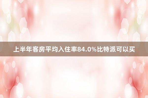 上半年客房平均入住率84.0%比特派可以买