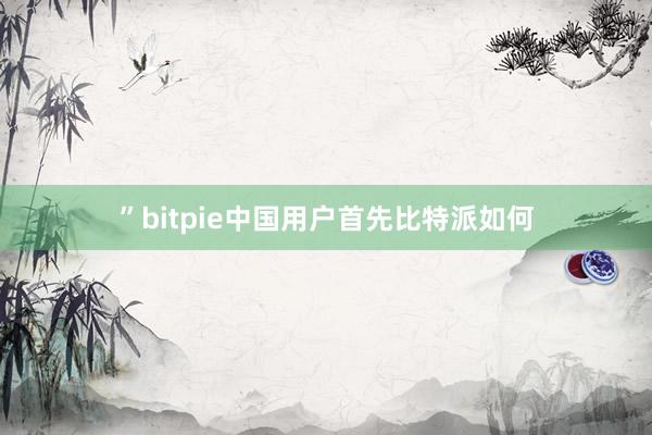 ”bitpie中国用户首先比特派如何