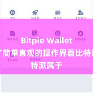 Bitpie Wallet提供了简单直观的操作界面比特派属于