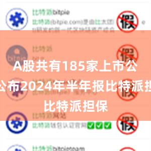 A股共有185家上市公司公布2024年半年报比特派担保