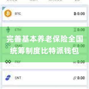 完善基本养老保险全国统筹制度比特派钱包