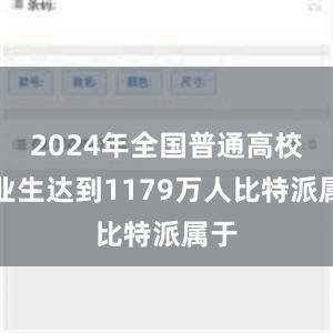 2024年全国普通高校毕业生达到1179万人比特派属于